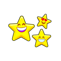 Emoji Stars Stinky Stickers (Caramel)