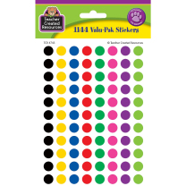 Colourful Circles Spot Stickers Value Pack