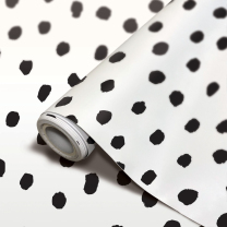 Peel and Stick Decorative Paper - Black Painted Dots 