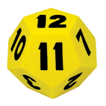 Giant 12-Sided Numbered Foam Dice