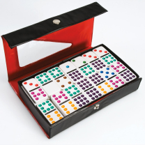 Coloured Dot Dominoes - 55 pieces