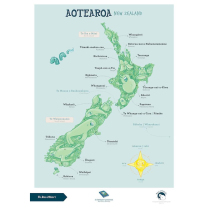 Aotearoa New Zealand Map Chart