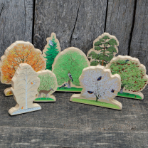Four Seasons Trees Wooden Play Set - 8 pieces